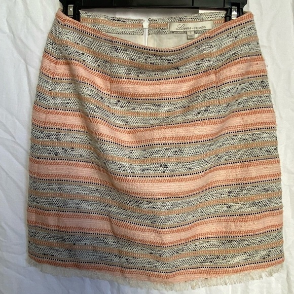 Lovers + Friends Tweed Striped Mini Skirt Size S - Picture 1 of 11